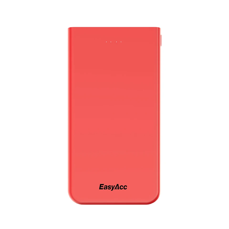 Red EasyAcc ультра-тонкий внешний аккумулятор 10000 мАч, внешний аккумулятор, мини-зарядное устройство для Iphone 6/6s 5/5S 4 4S, Xiaomi huawei, внешний аккумулятор - Цвет: Red