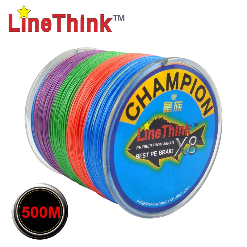 Фото Фирменная плетеная рыболовная леска GHAMPION LineThink 500 м, 8 нитей/8 нитей, лучшее качество, мультифиламентная полиэтиленовая плетеная рыболовная л... №3
