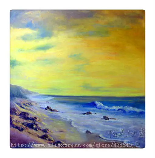 

Beach Seaside oil painting Impression Seascape Oil painting seaside on canvas hight Quality Hand-painted Painting 10
