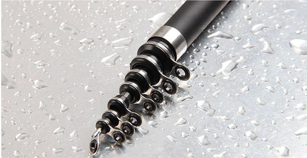 Lieyuwang Черная Рок Удочка 2,4-6,3 м телескопическая спиннинговая Удочка карбоновая М МОЩНОСТЬ карповая удочка для путешествий, для серфинга