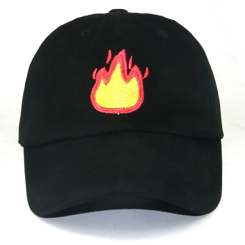 

new flame embroidery baseball cap adjustable pure cotton snapback hat women fashion caps men sports hats casual cap