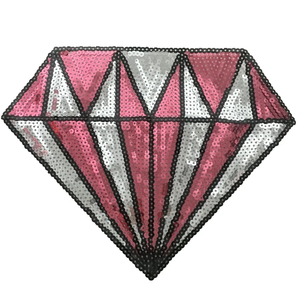 Большие розовые блестки алмазные нашивки для одежды сумок футболок Пришивание