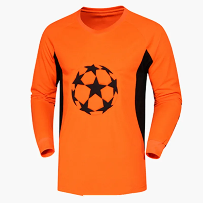026 orange jerseys Мужские футбольные Вратарские майки для регби survete, мужские футболки для футбола, спортивные футболки с губкой, одежда с принтом на заказ - Цвет: 026 orange jerseys