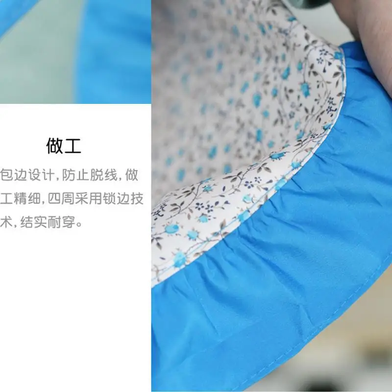 Синий хлопчатобумажной ткани с мелким цветочным длиной 77 * 70 см фартук | Дом и сад