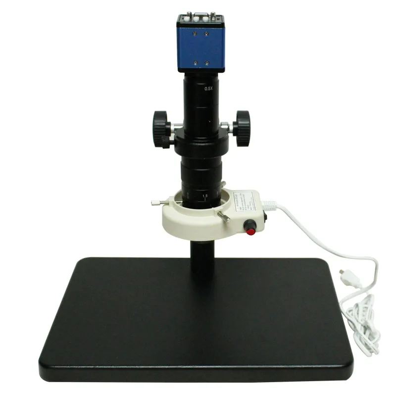 2.0MP 1/3 pouces capteur industrie numerique microscope camera VGA sorties + 180X c-крепление объектива световое