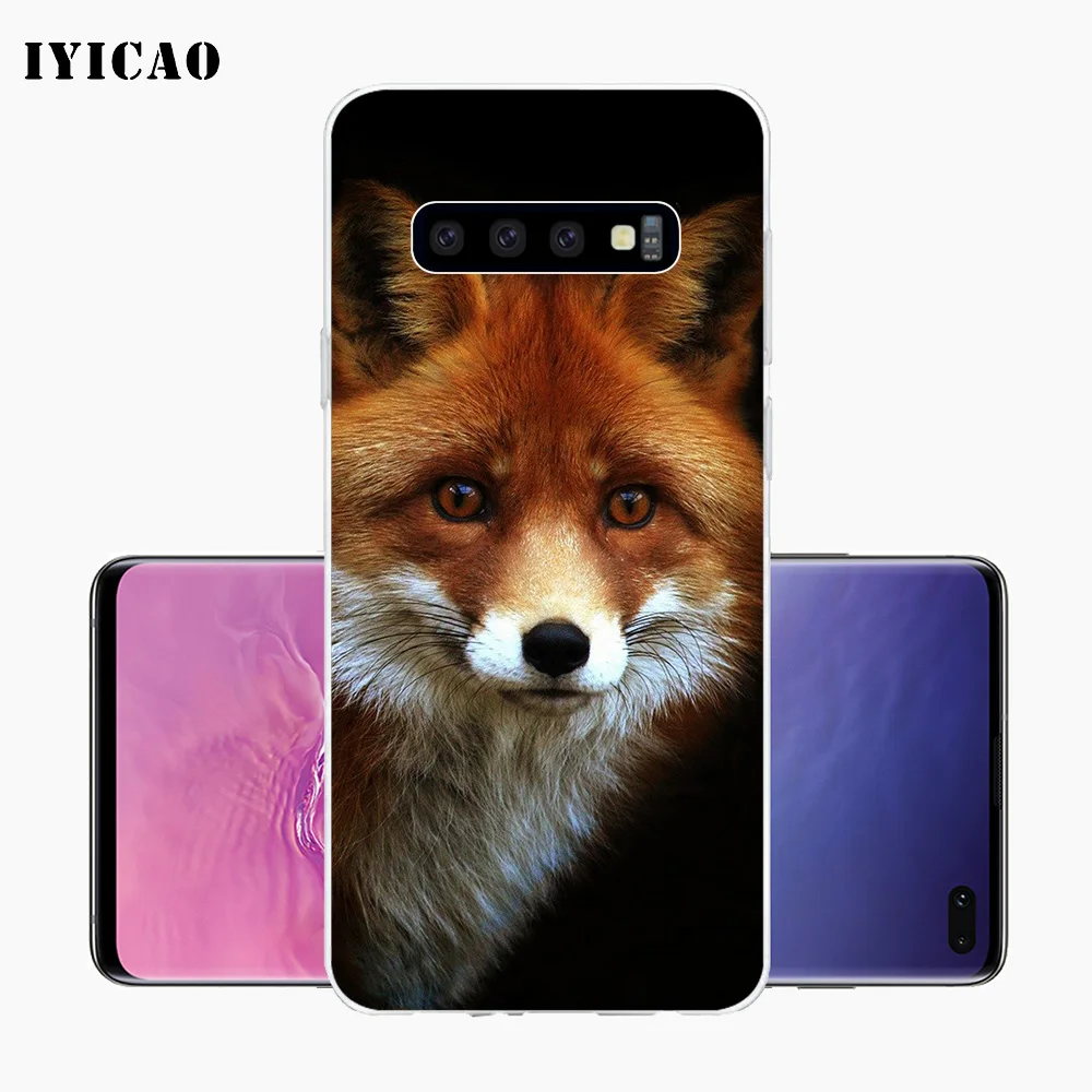 IYICAO милый мягкий силиконовый чехол для телефона с лисой Samsung Galaxy S10e S10 S9 S8 Plus S7 Edge