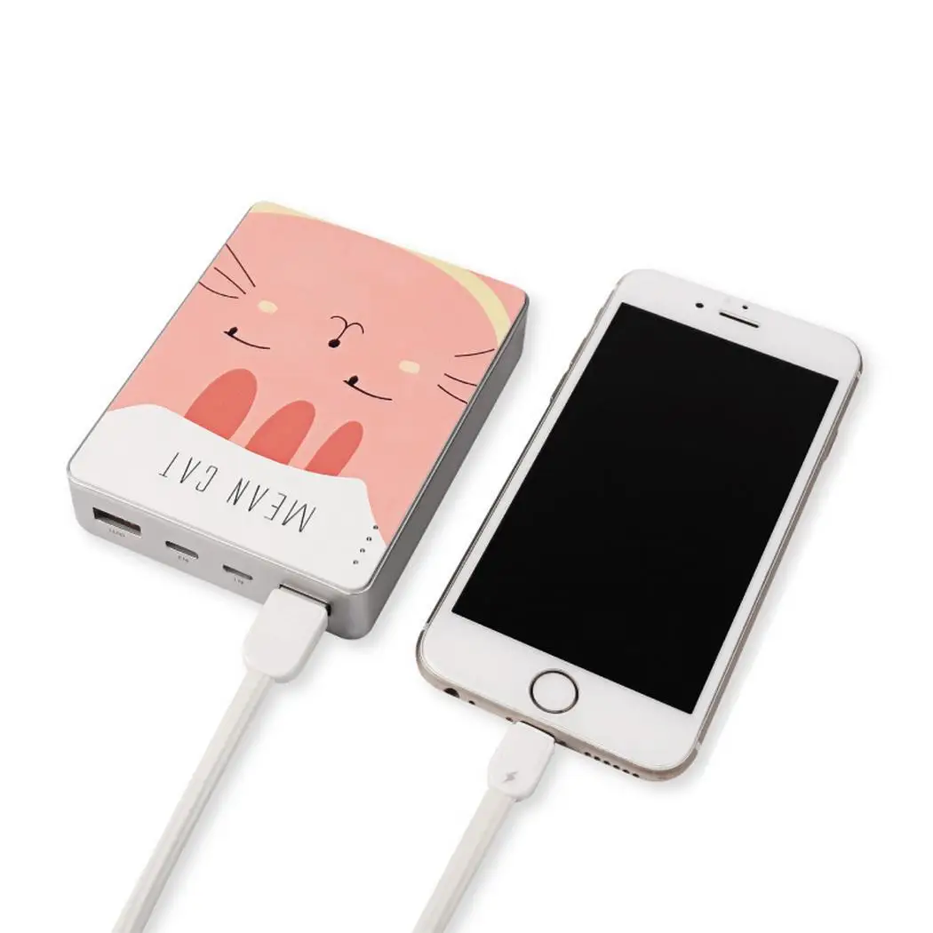 10000 мАч Мини Портативный милый мультфильм двойной USB банк питания для iPhone samsung Xiaomi