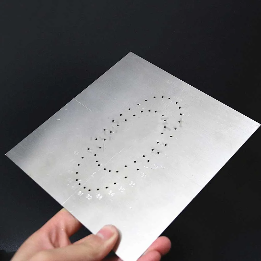 

Dental stainless steel rubber bleed perforated plate Punch location comparison board Repair Tools Dental
