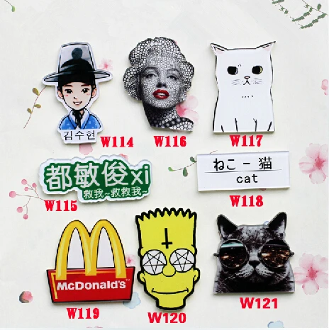 (min mix order is $10) Without Pin New Harajuku Cute Cat McDonald's Diy accessories Cell Phone Sticker Decorations | Украшения и