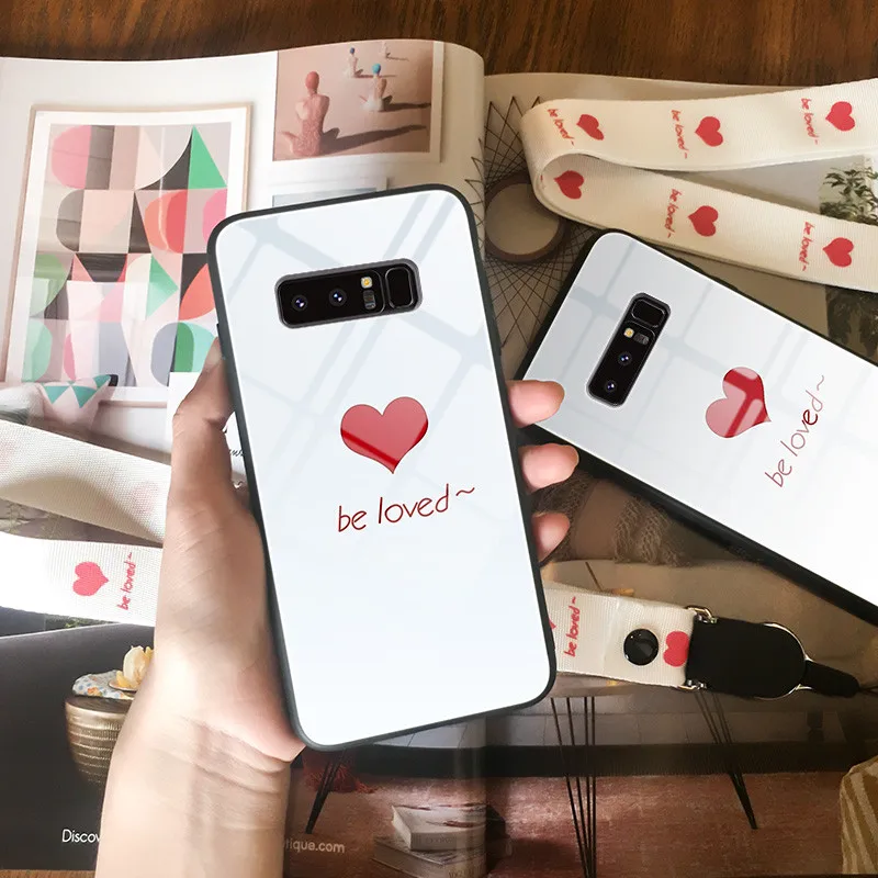 Чехол из закаленного стекла Be Love Heart + гибридная оправа ТПУ идеально подходит для