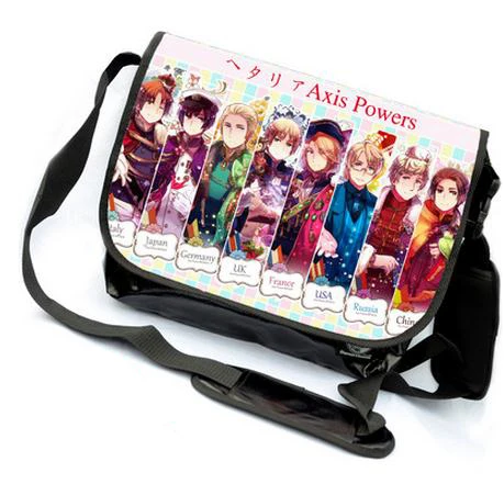 1 Axis Powers Hetalia школьные сумки аниме APH Холщовая Сумка через плечо Студенческая сумка для книг - Цвет: 1