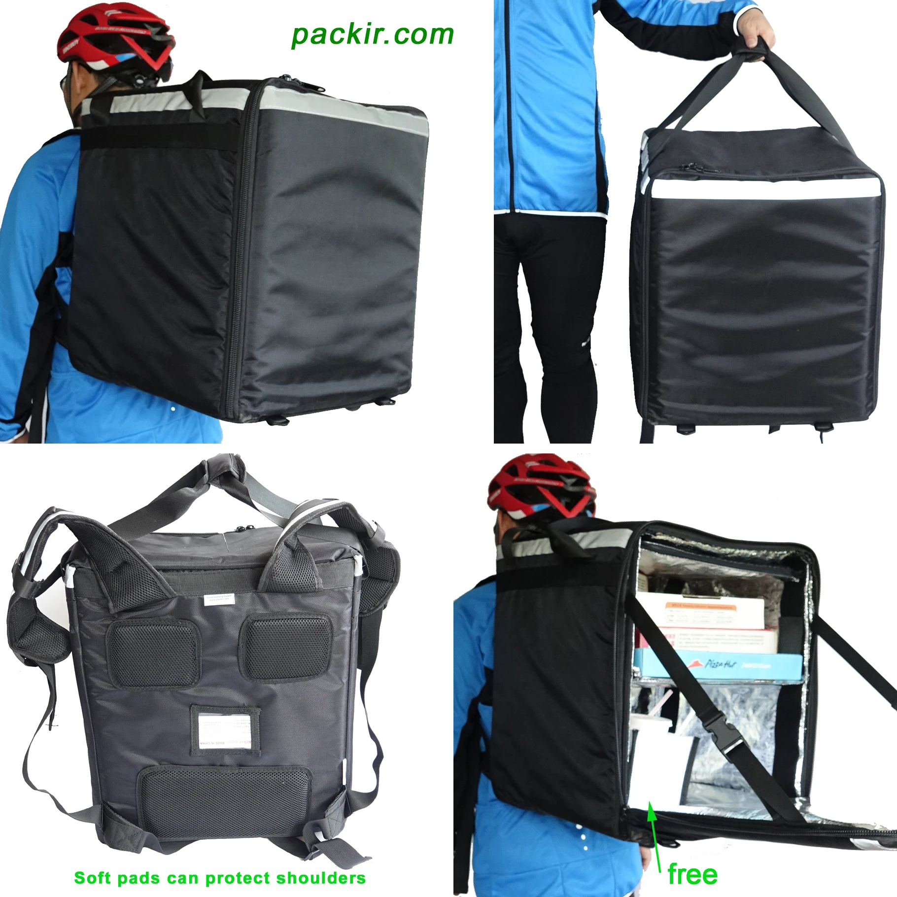 PK-76B: Big Pizza Delivery Bag Catering Food Takeout Bags Thermal Takeaway Backpacks |