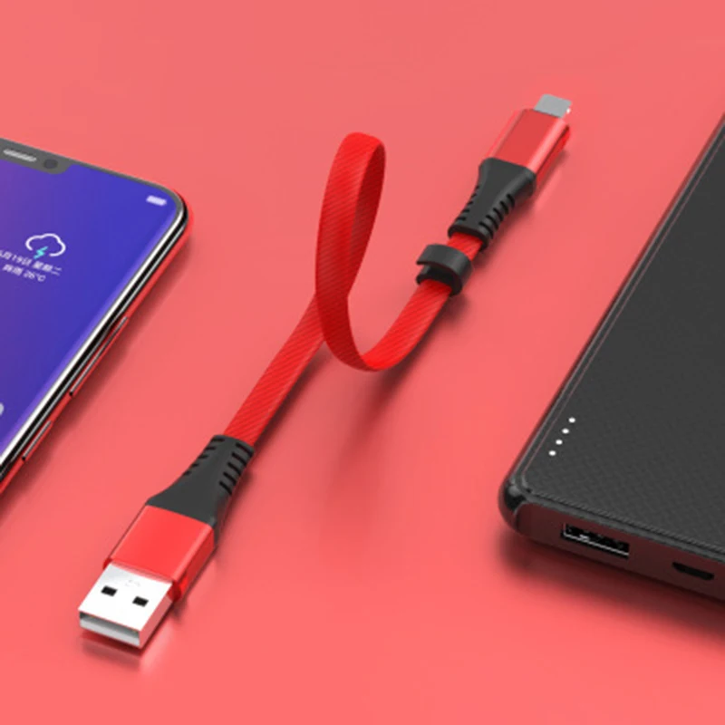 Usb кабель для зарядного устройства iPhone 6 7 8 5s Lightning 30 см 2.4A портативный зарядный