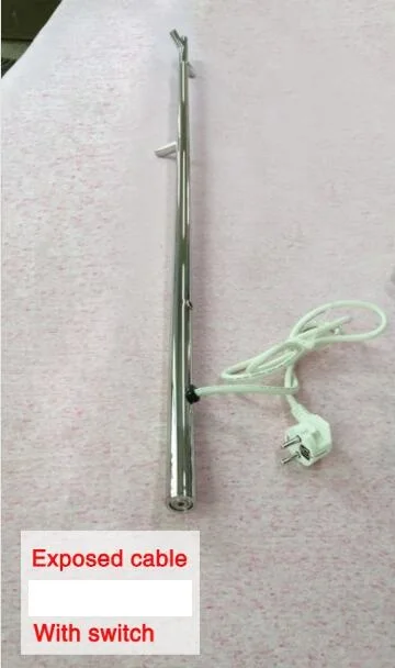 Wire expose Switch Дизайн держатель для полотенец из нержавеющей стали электрическая вешалка для полотенец с подогревом аксессуары для ванной комнаты полотенцесушитель HZ-935 - Цвет: Wire expose Switch