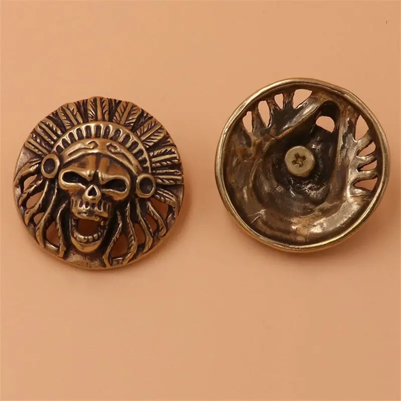 Brass Латунь/Мельхиор Готический Conchos заклёпки заклепки кожа ремесло мешок бумажник украшения одежды DIY аксессуары - Цвет: Brass
