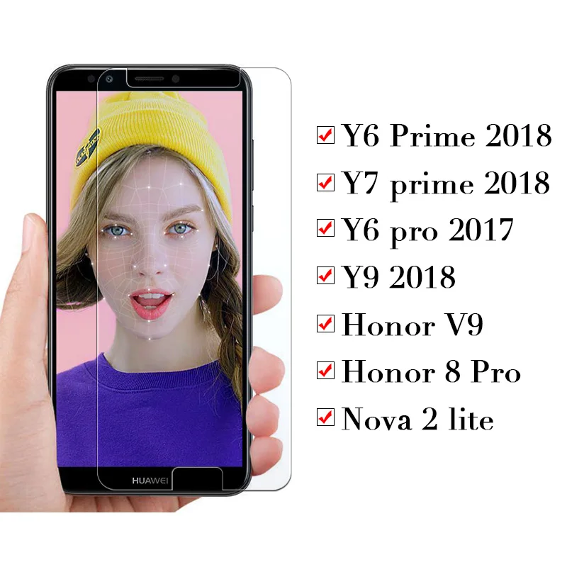 Защитное стекло для huawei y7 prime 2018 закаленное y6 pro 2017 y9 honor v9 nova 2 lite Защитная пленка