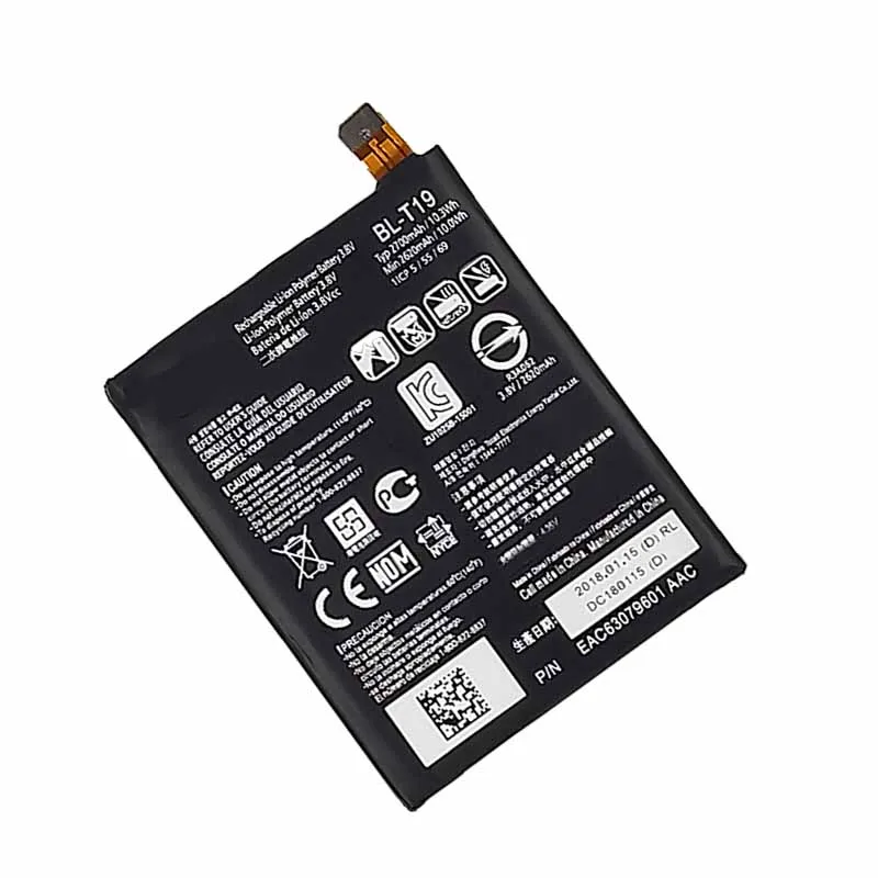 Новая батарея 2620mAh BL T19 для LG Nexus 5X H791 H798 H790 BLT19|Аккумуляторы мобильных телефонов| |