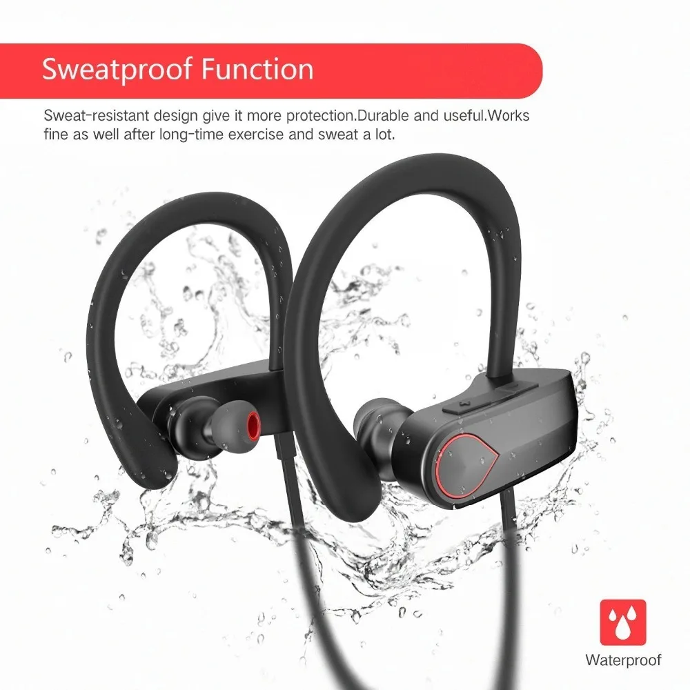 NiUB5 Bluetooth гарнитура Спортивные наушники с микрофоном Handsfree Наушники мягким ушным