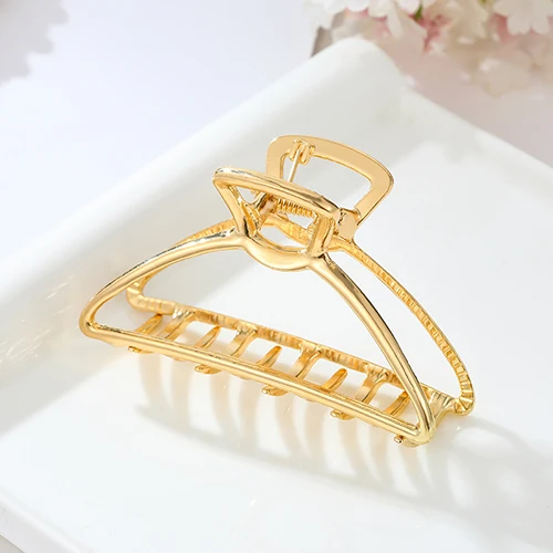 gold color Новые модные Когти для волос для женщин заколка для волос заколка-краб металлические заколки для волос аксессуары для волос украшение для головных уборов - Цвет: gold color
