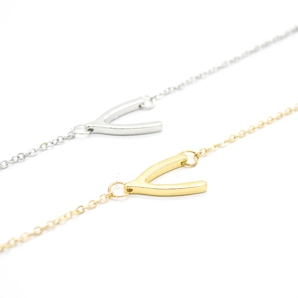 New Fashion Europe The United States Hot Charm Simple Wish Bone Temperament V-shaped Harpoon Bracelet For Woman Girls Jewelry | Украшения и