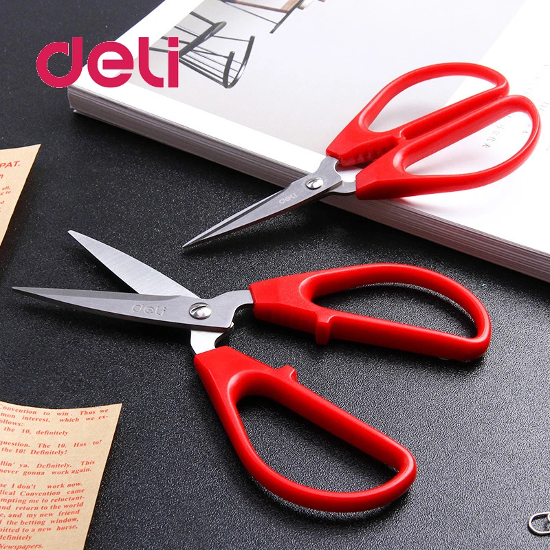 Deli 1 шт. прочные бытовые ножницы из нержавеющей стали Офисные для резки бумаги