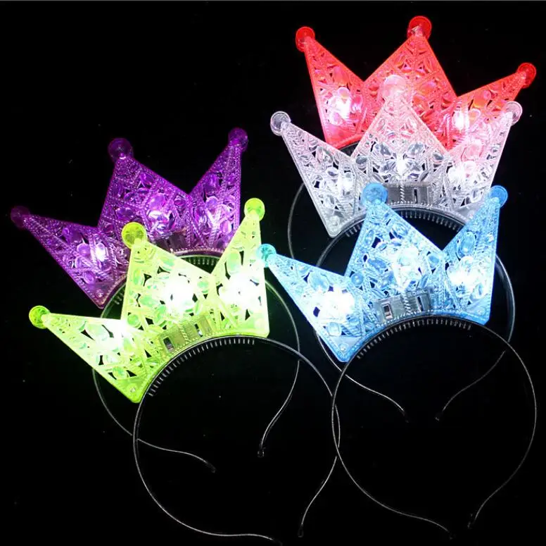 Новый мигает полые волос в виде короны Светодиодный проблесковый взрослые дети