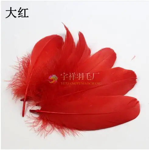 500 шт в наборе, гусиные перья, домашняя Decoration15-20cm знаменитостей, 6-8 дюймов, аксессуары, шлейф - Цвет: red