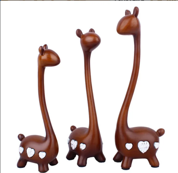 

Nordic Modern abstract deer family resin home decoration miniature figurine for festival wedding gift 3pcs/set
