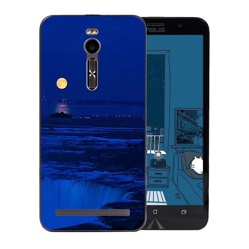 Phone Case for Asus Zenfone 2 ZE551ML Night Sky Pattern TPU Soft Silicon Back Cover 5.5 inch ASUS ZE550ML Matte Capa |