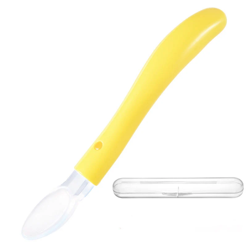 1 шт. детские мягкие силиконовые ложки посуда для кормления детей столовые