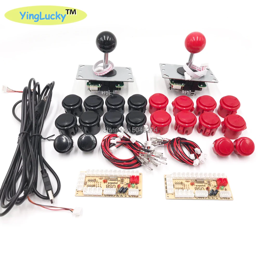 Аркада DIY Kit 2 игрока Zero Delay для игры JAMMA USB энкодер ПК Джойстик SANWA аркадная кнопка