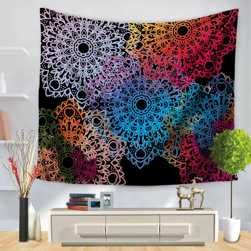 Home Decorative Wall Hanging Carpet Tapestry Rectangle Bedspread New Color Mandala Flower Geometric Pattern GT1254 | Дом и сад