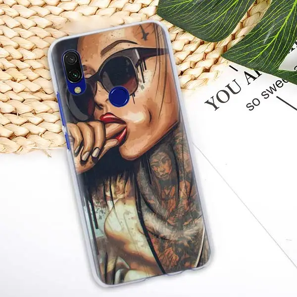 01 Сексуальный чехол с татуировкой на рукавах для Xiaomi Redmi Note 7 Pro 7 6 5 Plus 5A 6A 4X S2 GO Pocophone F1 чехол для телефона Coque - Цвет: 01