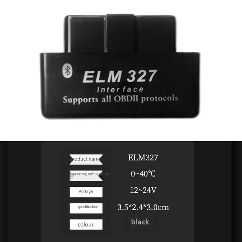 Автомобильный Мини elm327 Кристалл Bluetooth V2.1 Obd2 диагностический инструмент