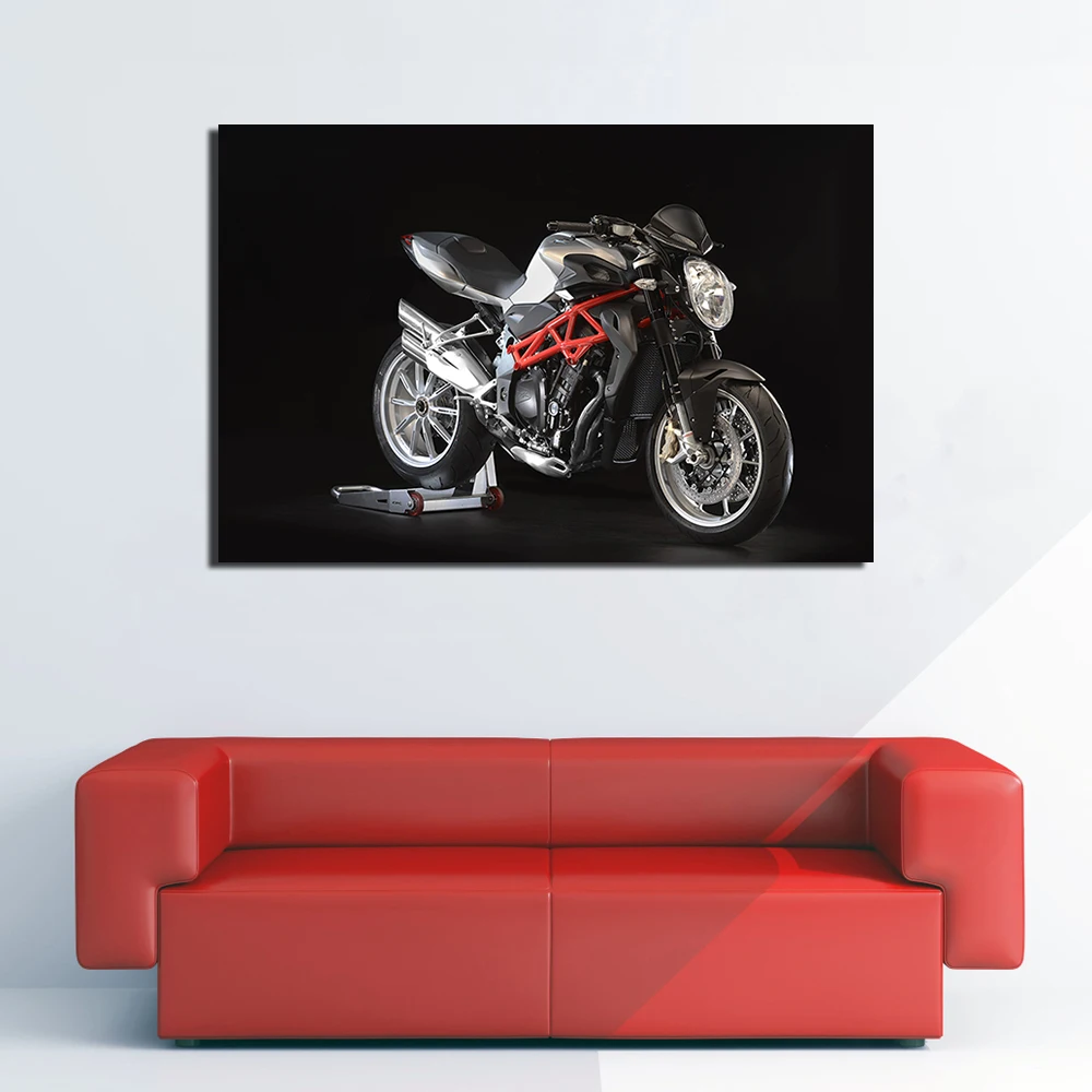 MV AGUSTA Brutale 1090 RR мускул плакат мотоцикл тканевая ткань печать настенные