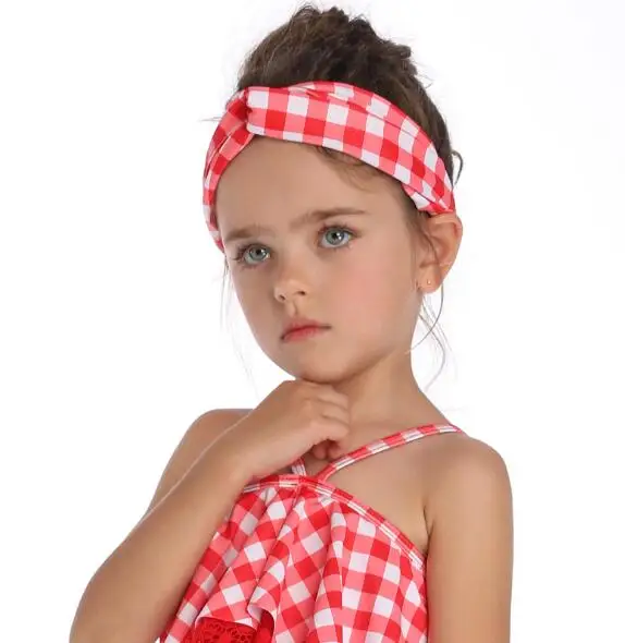 Headband Купальник для мамы и дочки, купальник для мамы и дочки, бикини, Семейный комплект, летняя Одинаковая одежда, одежда для мамы, мамы, женщины, сестры, купальник - Цвет: Headband