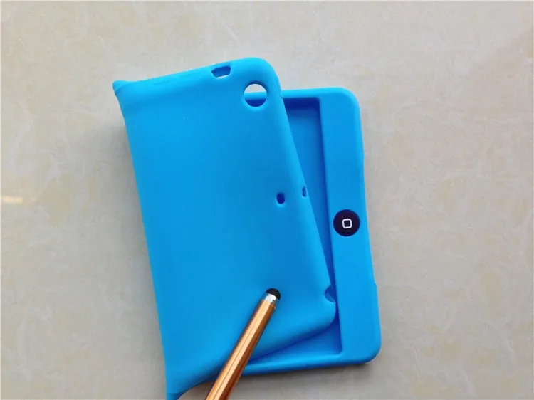 Blue Цветные мягкие прозрачные, силиконовые, резиновые ТПУ чехол для iPad Mini гелевый Чехол для iPad Mini 2 3 задняя крышка для iPad Mini 1 2 3 - Цвет: Blue