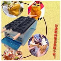 electric heating open mouth fish cake machine 5pcs ice cream fish mouth bread baking machine taiyaki fish cake grill zf