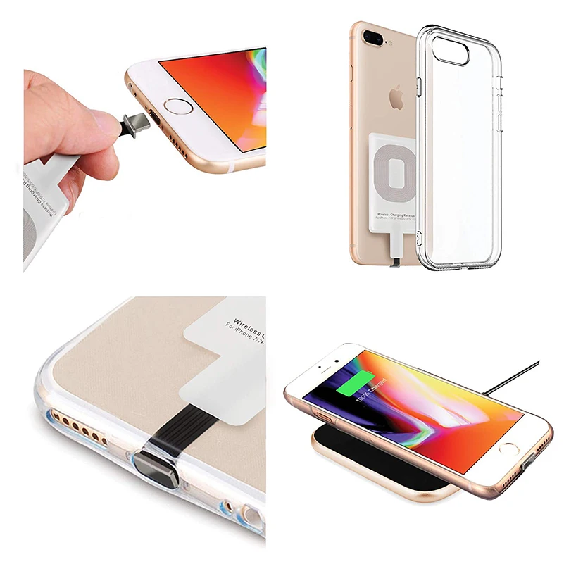 Ультратонкий Стандартный беспроводной приемник Qi для зарядки адаптер iPhone 5 5S 5C SE 6