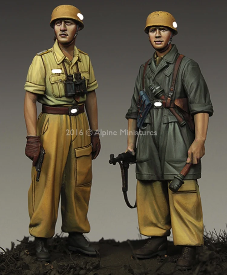 

1/35 1-й набор FJ Div, 2 фигурки, модель солдата из смолы GK, военная тема Второй мировой войны, несобранный и Неокрашенный комплект