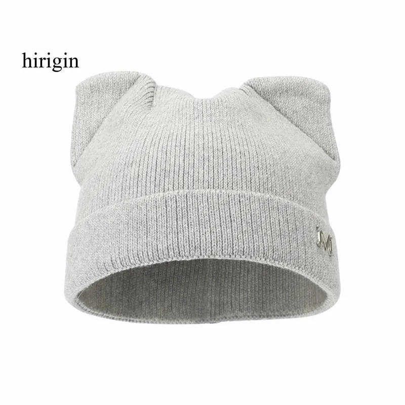 2018 New Pom Poms Winter Hat for Women Fashion Solid Warm Hats Knitted Beanies Cap Brand Thick Female Wholesale | Аксессуары для