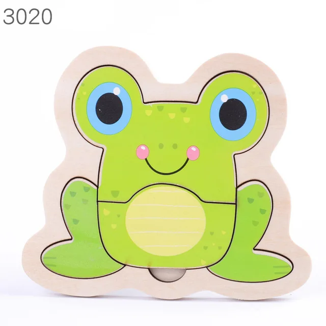3020 Деревянные детские игрушки 3D пазлы головоломки доска Красочные животные транспортные средства Fruts мультфильм формы головоломки игрушки для детей маленьких мальчиков и девочек - Цвет: 3020