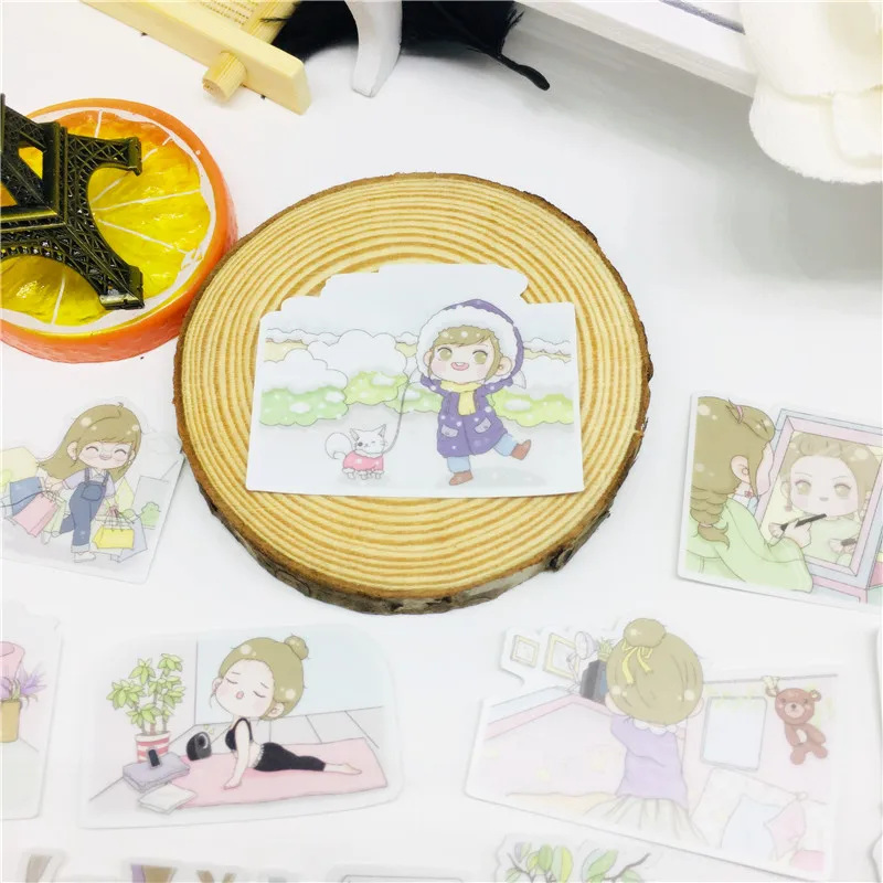 

25 Pcs Cute comic girl Sticker for kids toys book phone Luggage Home Decor Fashion Vinyl Decals DIY Stickers scrapbooking