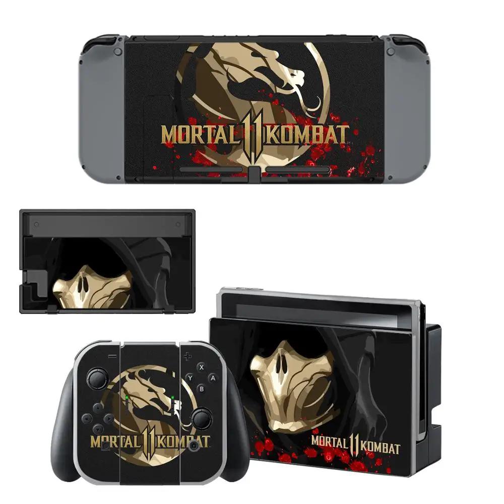 Наклейка Mortal Kombat наклейка для Nintendo Switch консоли NS и винилового контроллера Joy-Con |