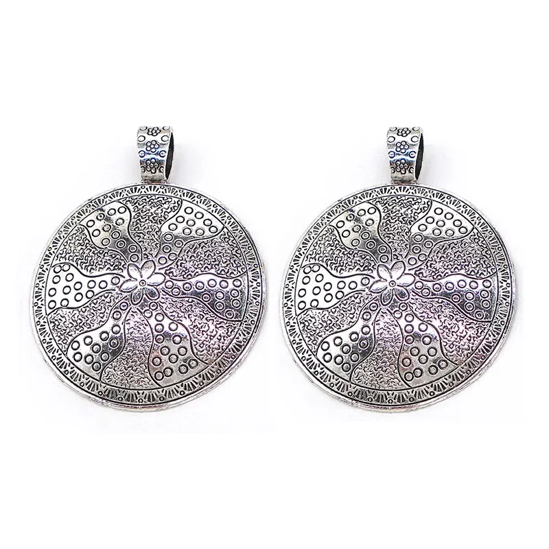 2 шт. круглые подвески для ожерелья 67 х53 мм|pendant for necklace|large pendants necklaceslarge silver |