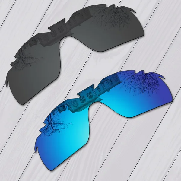 E.O.S поляризованные улучшенная замена линз для Oakley Radarlock XL Солнцезащитные очки с отверстиями-множественный выбор - Цвет линз: Black-Ice blue