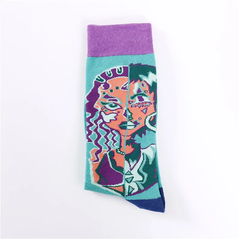 50105 Moda Mulaya, забавные мужские носки, цветные, хлопок, зимние мужские носки, хлопок, высокое качество, хип-хоп, уличная одежда, крутые носки для мужчин - Цвет: 50105