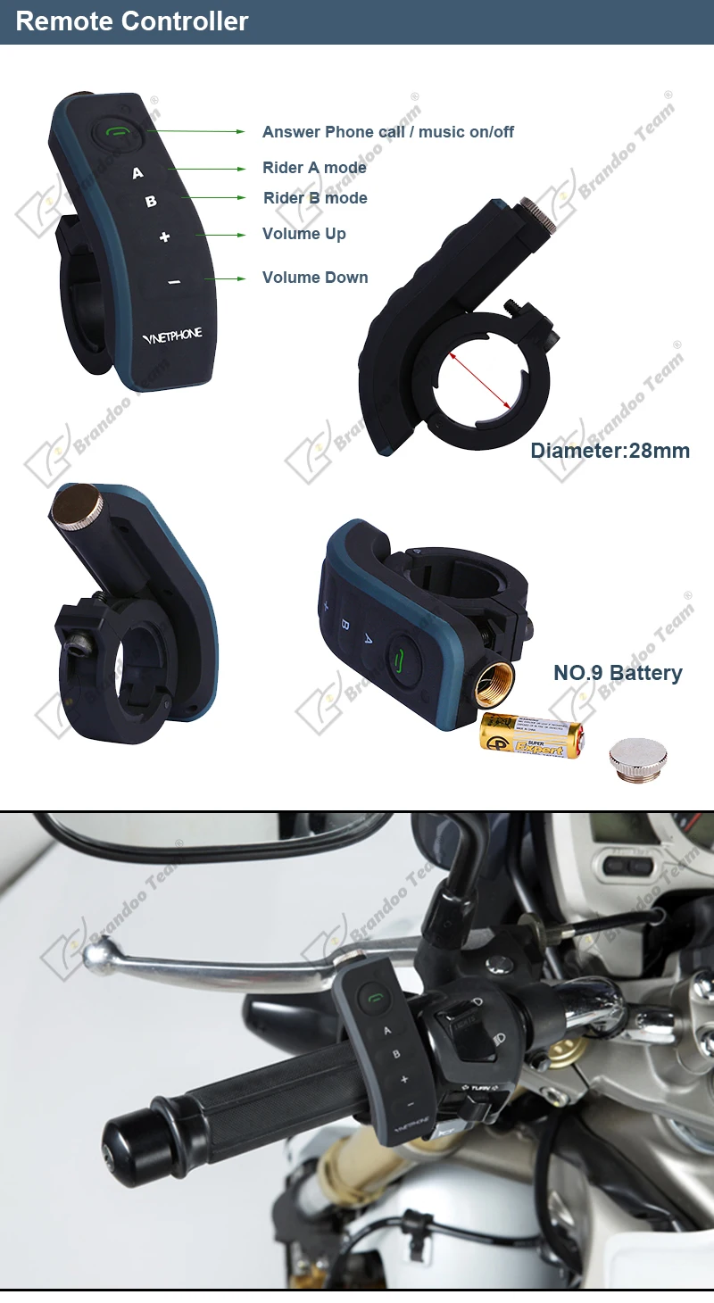 5 шт. мотоциклетный домофон шлем гарнитуры беспроводной Bluetooth переговорные Handsfree водонепроницаемый наушники