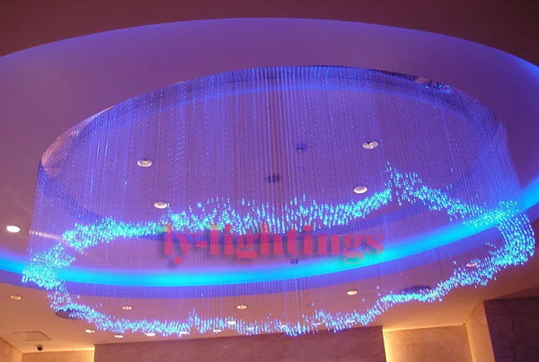 RGB цвет изменить Оптическое волокно свет комплект 35 Вт led световая коробка +