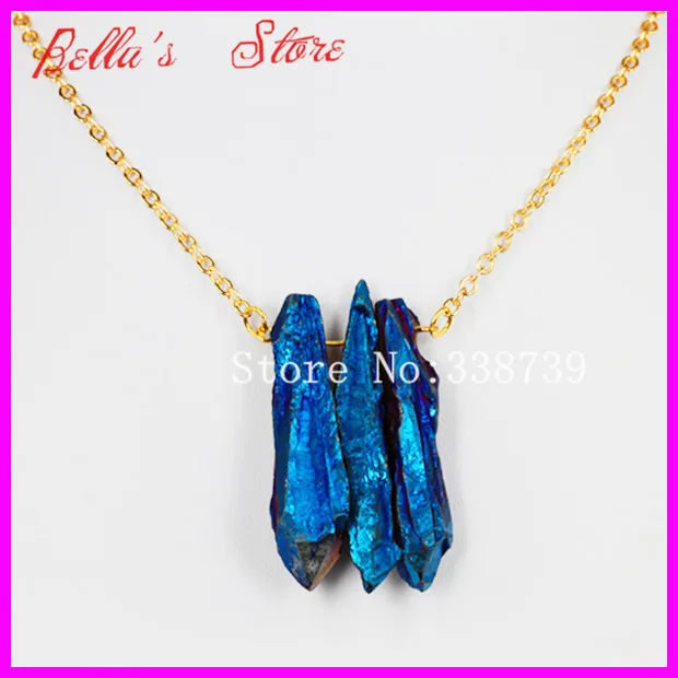 1 шт. ожерелье из титанового кварца с шипами|spike necklace|crystal point necklacenecklace chain |